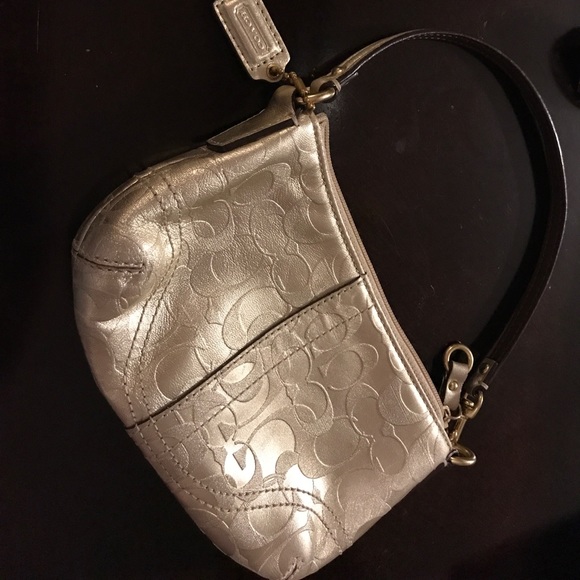 Coach - gold wristlet - Picture 3 of 3